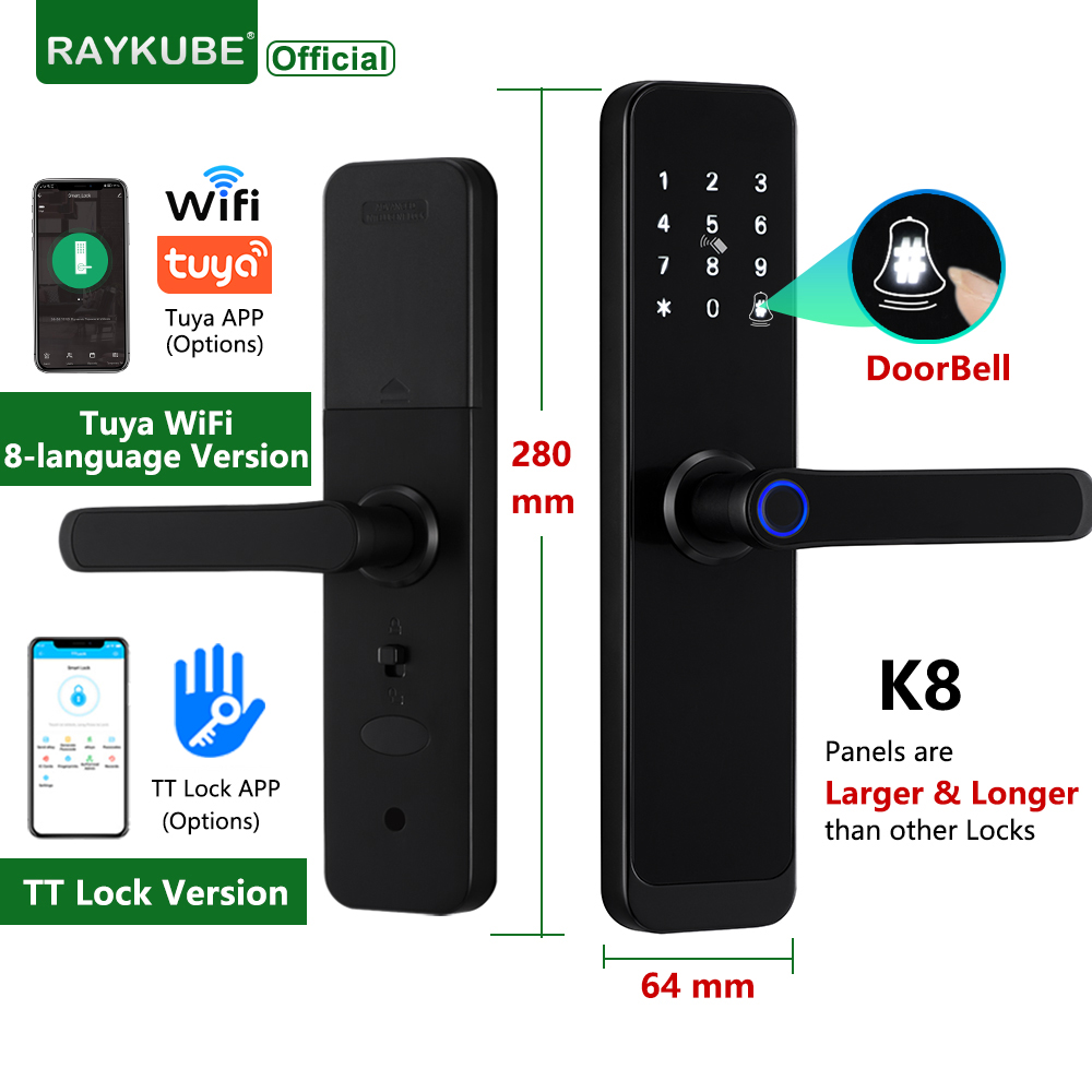 Smart Home Door Lock - RAYKUBE K8 스마트 도어 잠금 장치