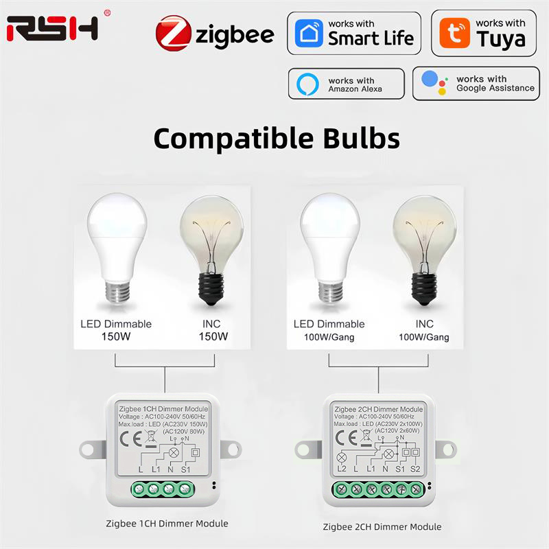 Tuya Zigbee 스마트 조광기 스위치 모듈, 양방 - Smart Home Hub 2 리뷰 및 가격