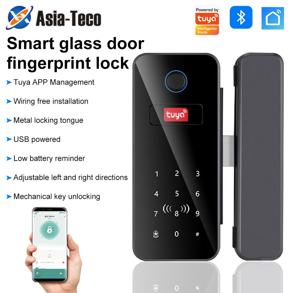 지능형 잠금 유리문 비밀번호 지문 잠금 해제 생체 인식 - Smart Home Door Lock 리뷰 및 가격