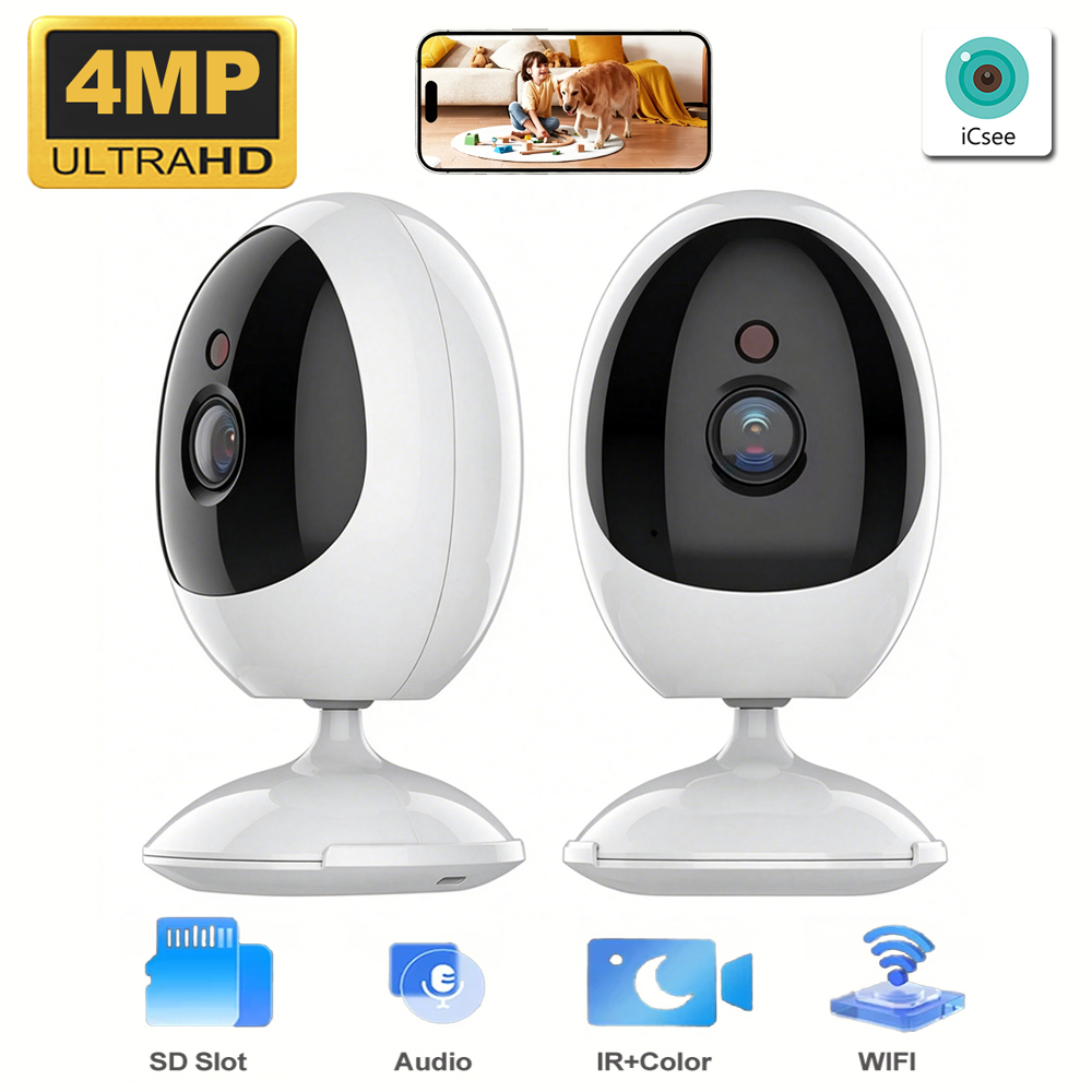 4MP 와이파이 실내용 아기/애완동물 모니터, 야간 투 - Smart Home Video 리뷰 및 가격