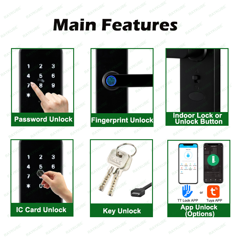 RAYKUBE K8 스마트 도어 잠금 장치 TTlock - Smart Home Door Lock 리뷰 및 가격