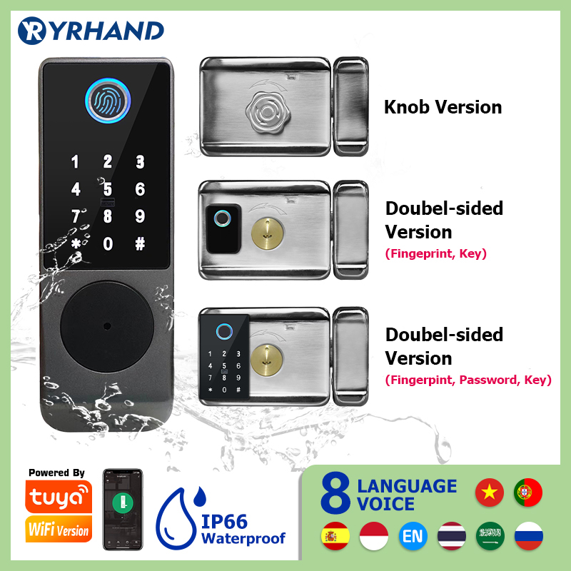 Tuya-스마트 잠금 방수 와이파이 이중 지문 스마트  - Smart Home Door Lock 리뷰 및 가격